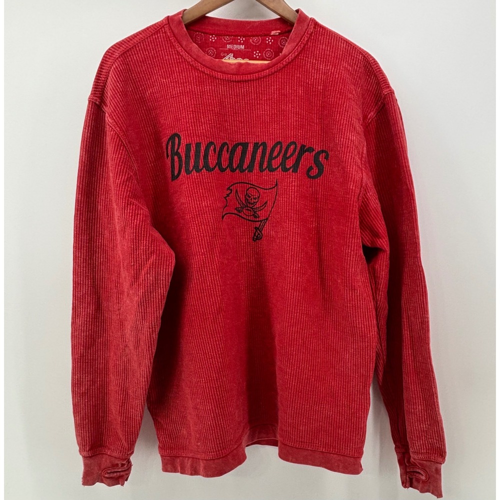 Tampa Bay Buccaneers Sweatshirt Women's M Ribbed Thumb Holes 4HER By Carl Banks